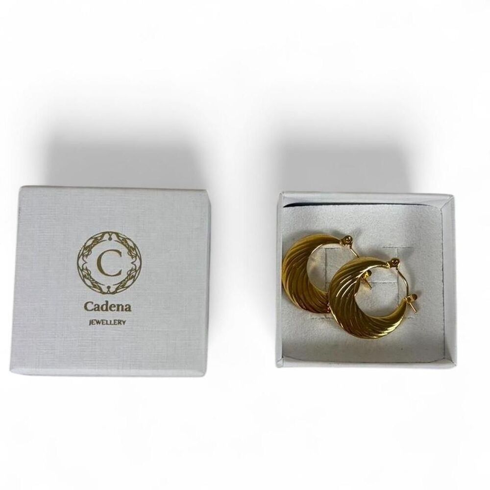 new in box Gold Cadena Chelsea Hoops